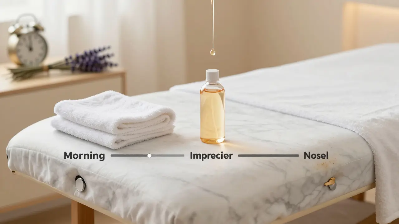 Mramorová deska s přehledem pravidelné péče a ochrany před skvrnami.